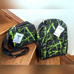 Pottery Barn Teen Gear-Up Neon Laser Tag L Backpack & Lunch Bag NWT